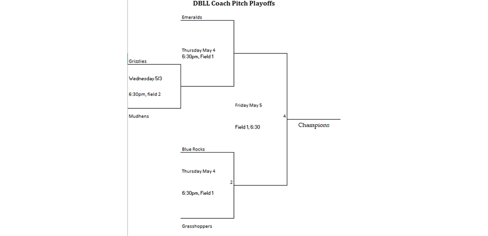 Coach Pitch Playoff Bracket